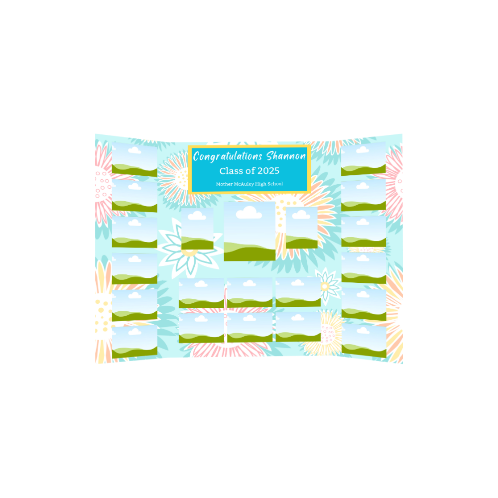 Graduation Photo Collage Template - Flowery Pastel