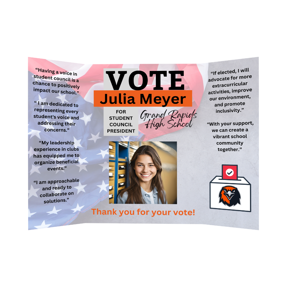 Photo of student council poster template