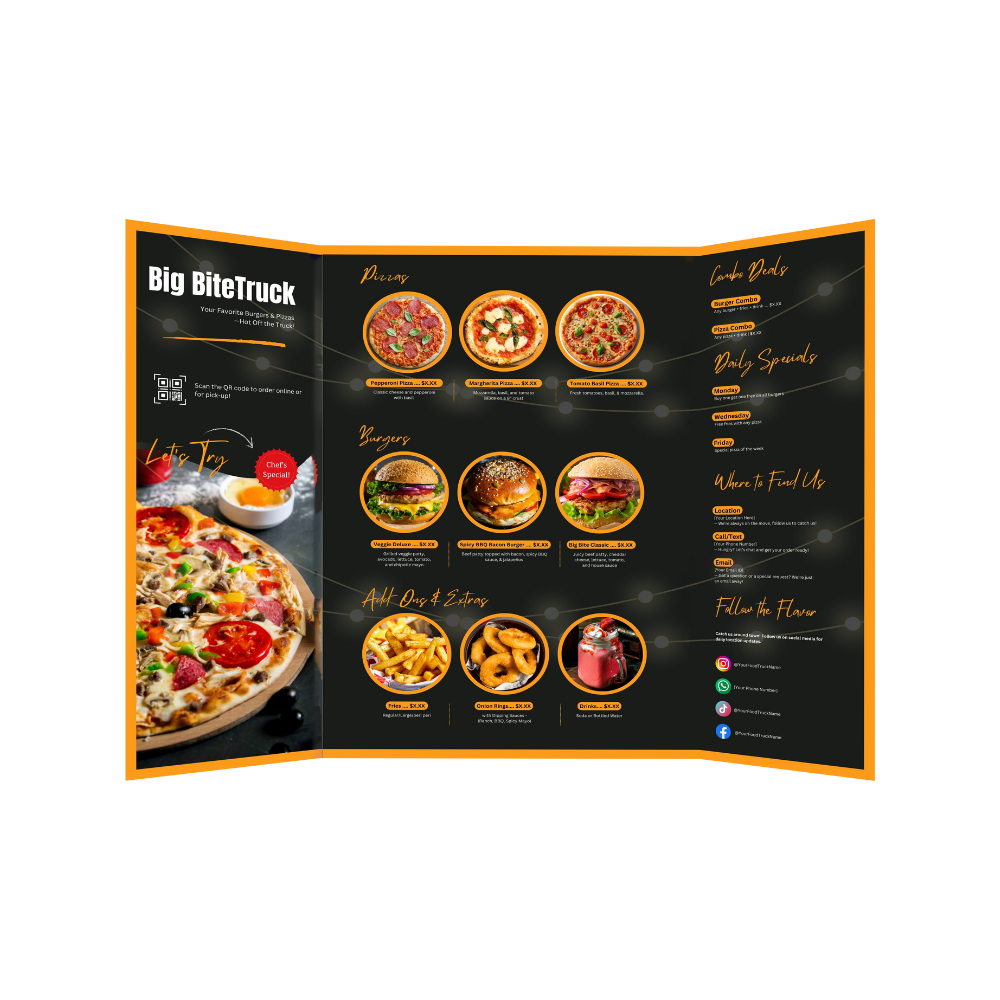 Food Truck Menu Poster