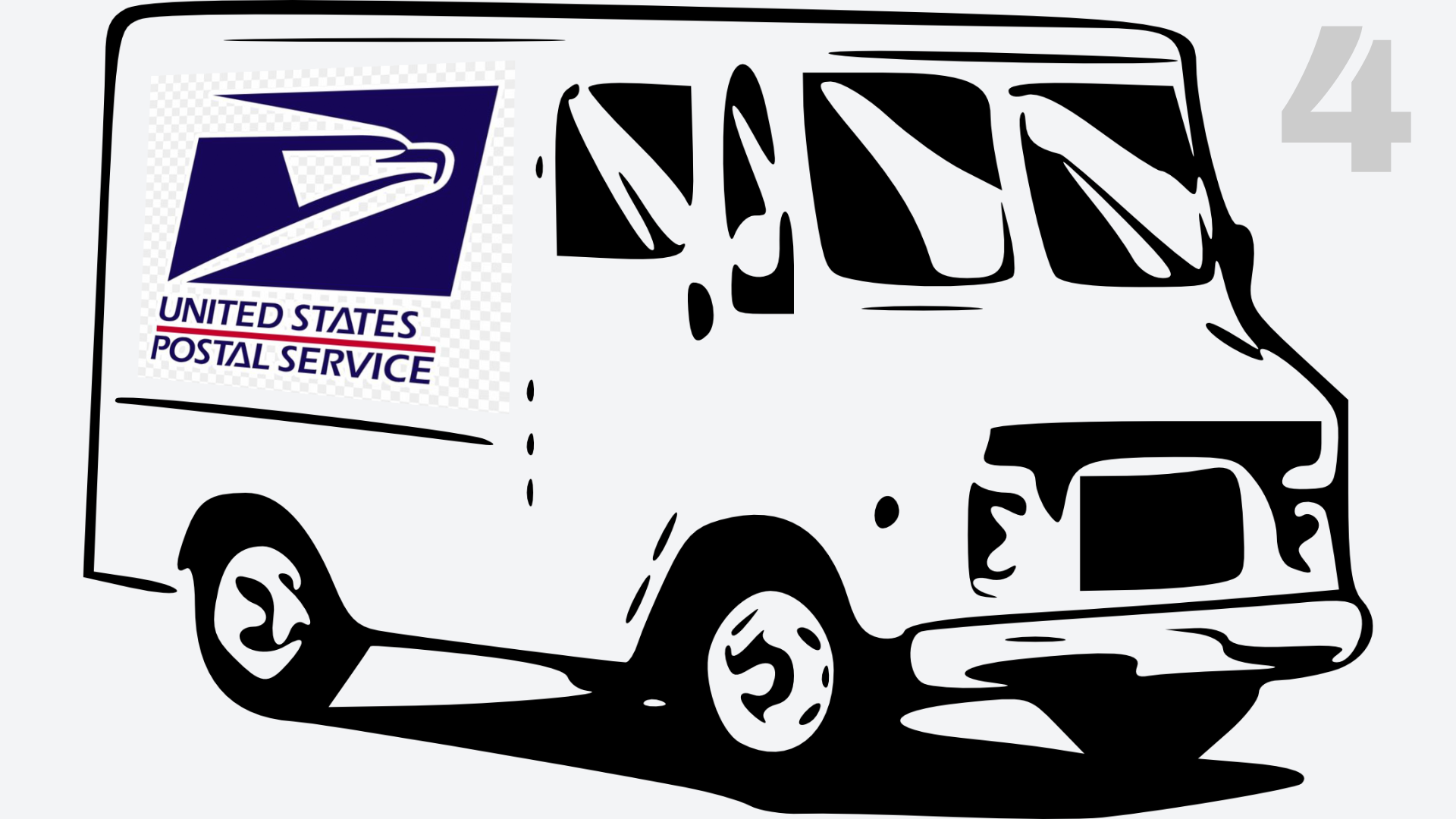 USPS Mail Truck Icon 4