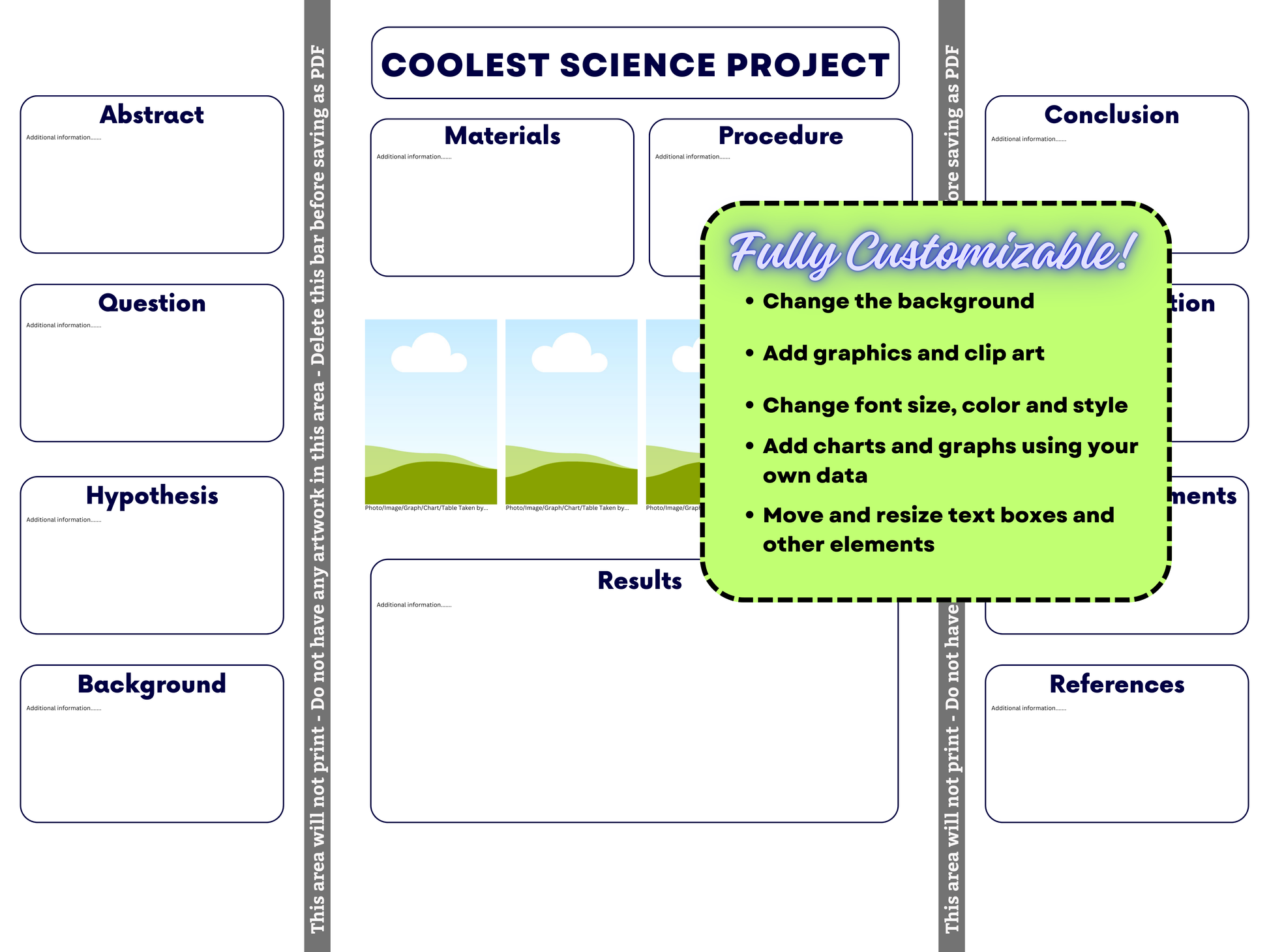 Spartan Blue Science Fair Template