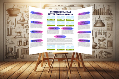 Gradient Ovals Science Fair Template