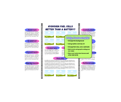 Gradient Ovals Science Fair Template