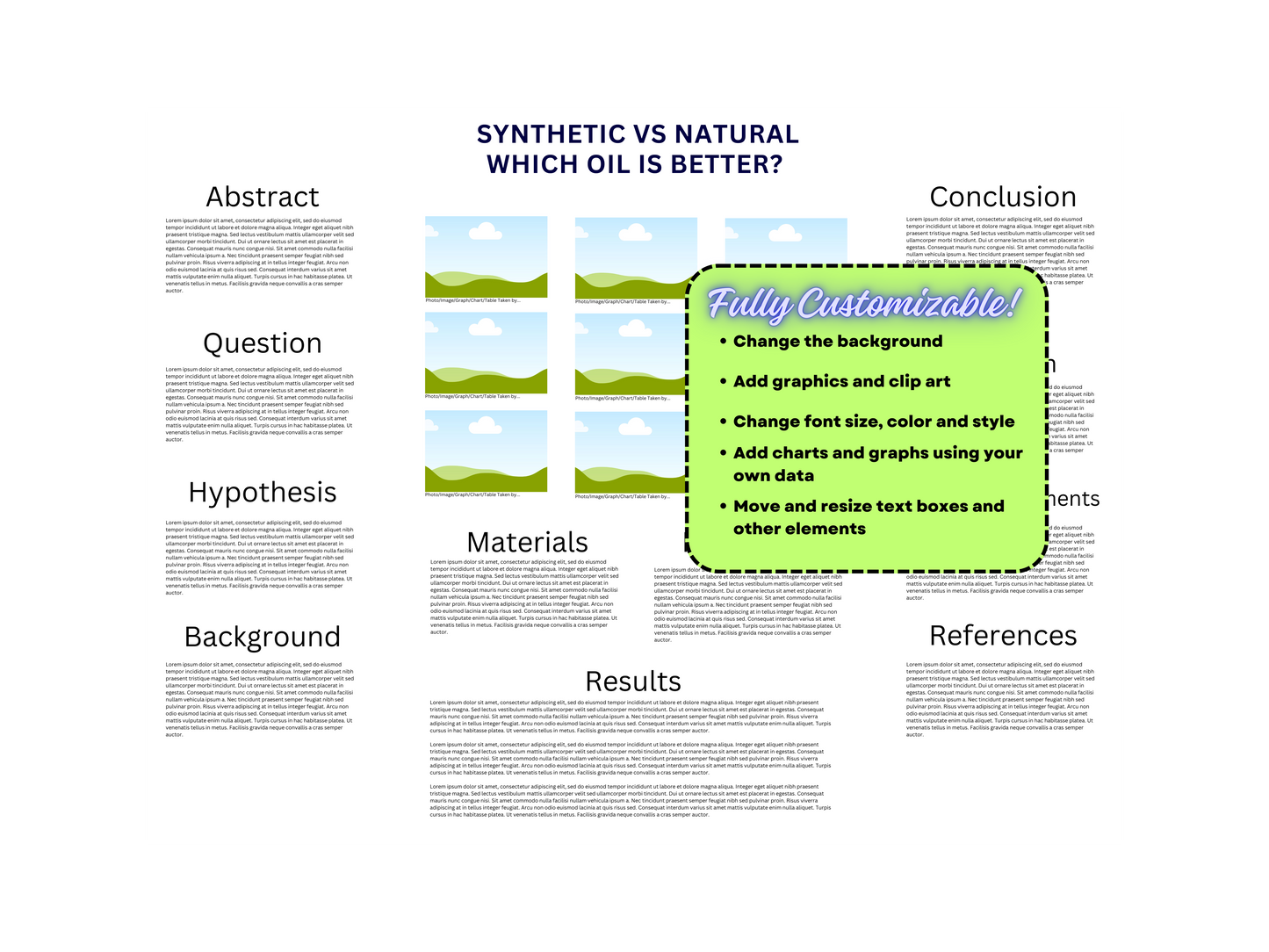 Spartan Black Science Fair Template