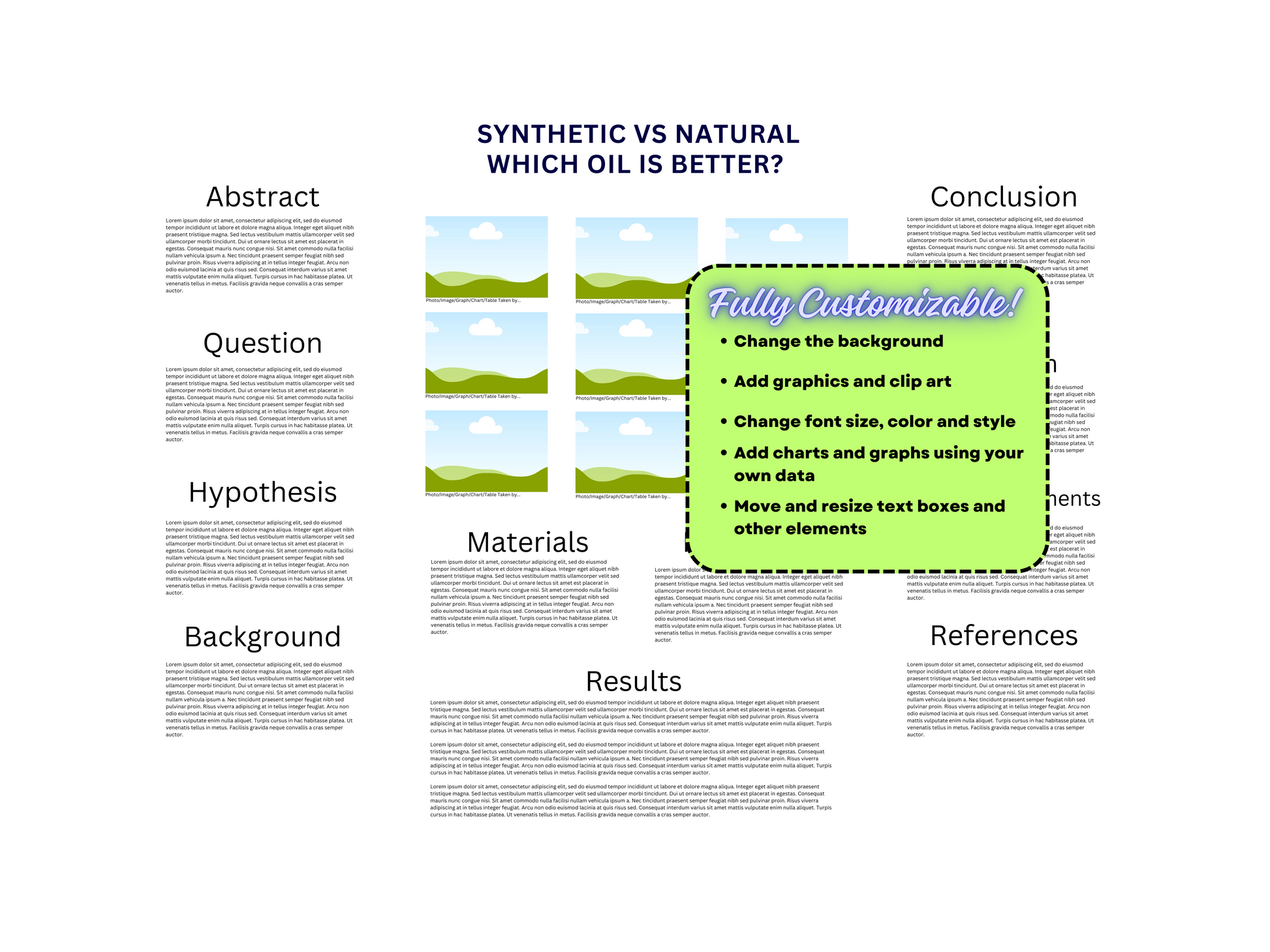 Spartan Black Science Fair Template