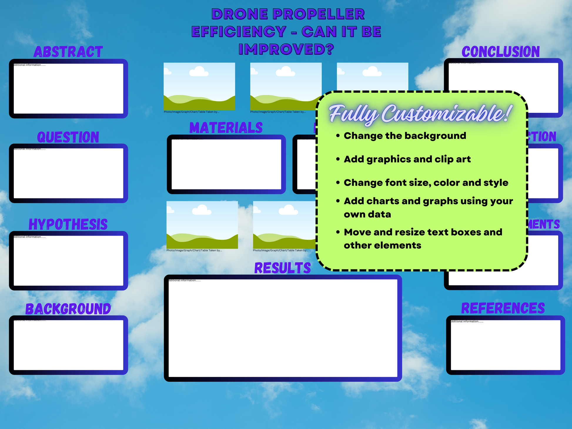 Blue Sky Science Fair Template