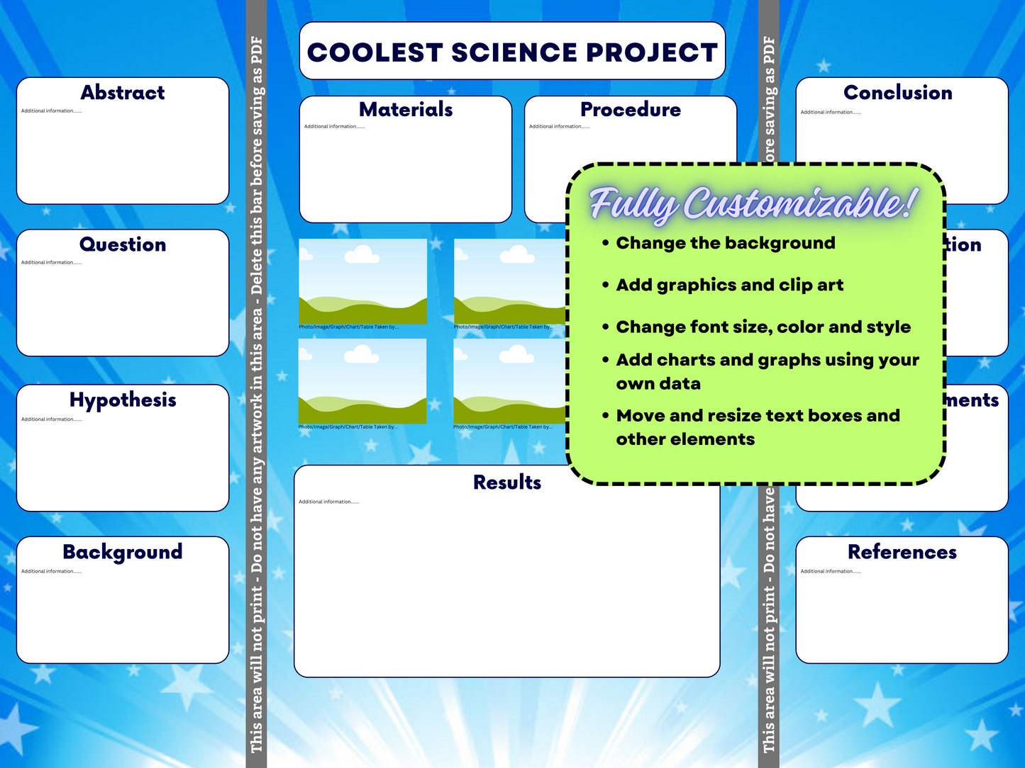 Starboard Blue Science Fair Template