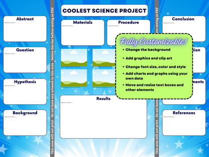 Starboard Blue Science Fair Template