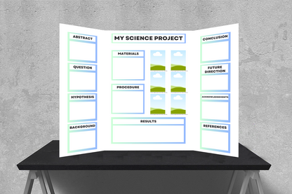 Pro Blue Science Fair Template