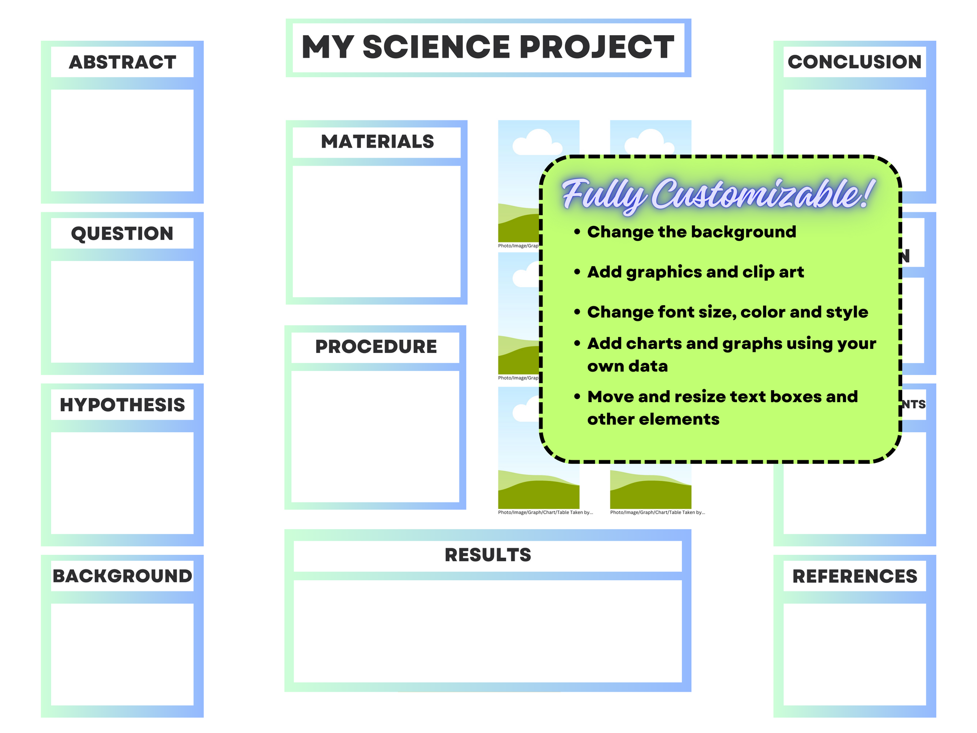 Pro Blue Science Fair Template